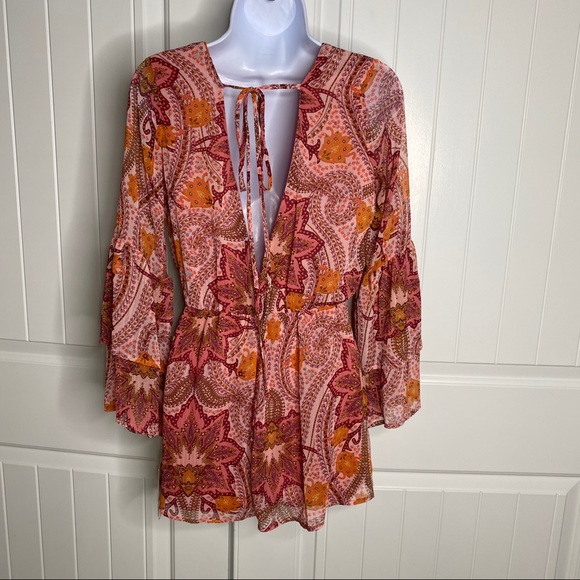 5/$25! GB NWT wanderlust long sleeve boho romper sz small - Picture 5 of 9